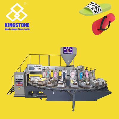 Roterende de Injectie van de Pantoffelsschoen het Vormen Machine in pvc-Materiaal