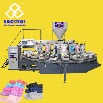 Mini Plastic Slipper Sandals Making-Machine 12 Post Roterende Lijst