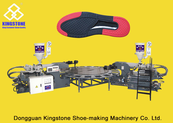 Dubbele Enige de Injectiemachine van Kleurenpvc voor het Maken van Outsole van Sportenschoenen