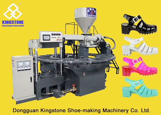 De volledig Automatische Schoenen die van 1/2 Kleurenpvc Machine 110-150 Paar per Uur/6 Ton maken