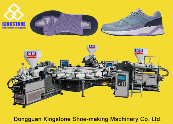Hoge de Schoen van Productie Roterende pvc TPR Enige het Maken Machine Één/Twee/Drie Kleuren