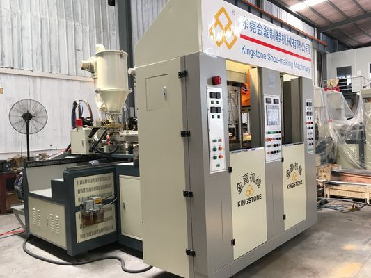 Twee Posten Twee de Zool die van Injecteurstpu RT pvc TPR Machines met Servosysteem 3.5*3.8*2.8m maken