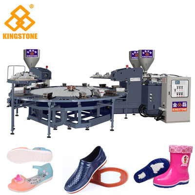 De roterende Machine van Type 1/2 Kleur pvc Jelly Slippers Sandals Injection Molding met Servosysteem