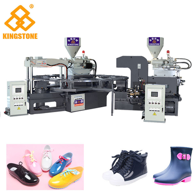 De volledig Automatische Schoenen die van 1/2 Kleurenpvc Machine 110-150 Paar per Uur/6 Ton maken