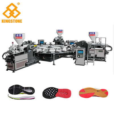 Hoge de Schoen van Productie Roterende pvc TPR Enige het Maken Machine Één/Twee/Drie Kleuren