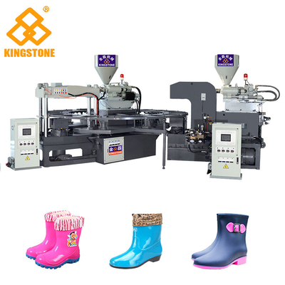 Plastic pvc-Injectie Roterende Korte Laarzen/Schoenen die tot Machine 2 maken Kleur