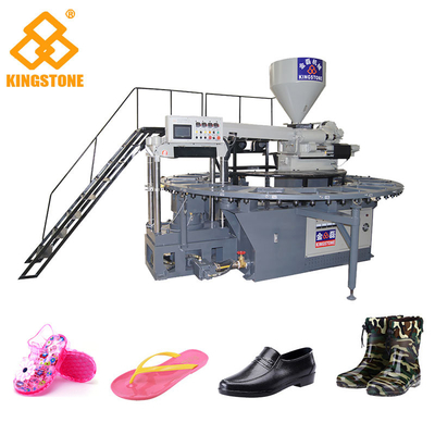 Één Kristal Plastic Schoenen die van Kleurenpvc Machine met de Kringsontwerp van de Oliedruk maken