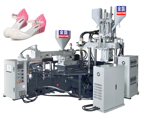 Drie Kleurentpr Plastic Schoenen die Machine met Dubbele Evenredige Drukcontrole maken