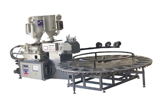 Roterende Dubbele Kleurenschoen Enige het Maken Machine voor Twee Dichtheids Plastic Zolen