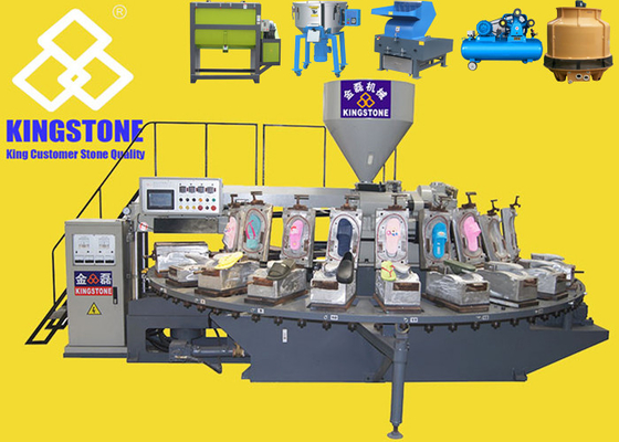 De Injectiemachine Rubberchappal die van lucht Blazende Schoenen Machine maken