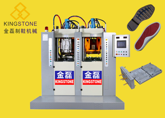 Twee Posten Twee de Zool die van Injecteurstpu RT pvc TPR Machines met Servosysteem 3.5*3.8*2.8m maken
