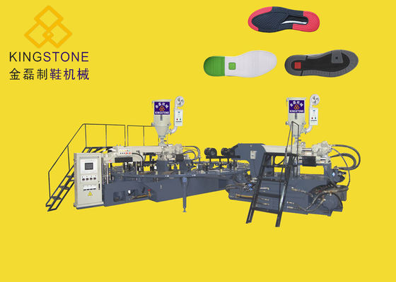 Dubbele Enige de Injectiemachine van Kleurenpvc voor het Maken van Outsole van Sportenschoenen