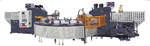 2-3 mensen Automatische Roterende Schoen Enige het Maken Machine voor de Koude Geschotene Producten van EVA