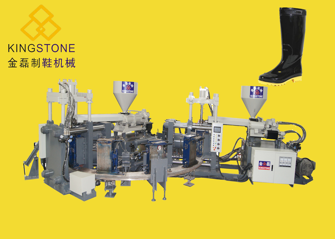 Dubbel de Laarzeninjectie van Kleurenpvc het Vormen Machine Roterend Type 12 Post